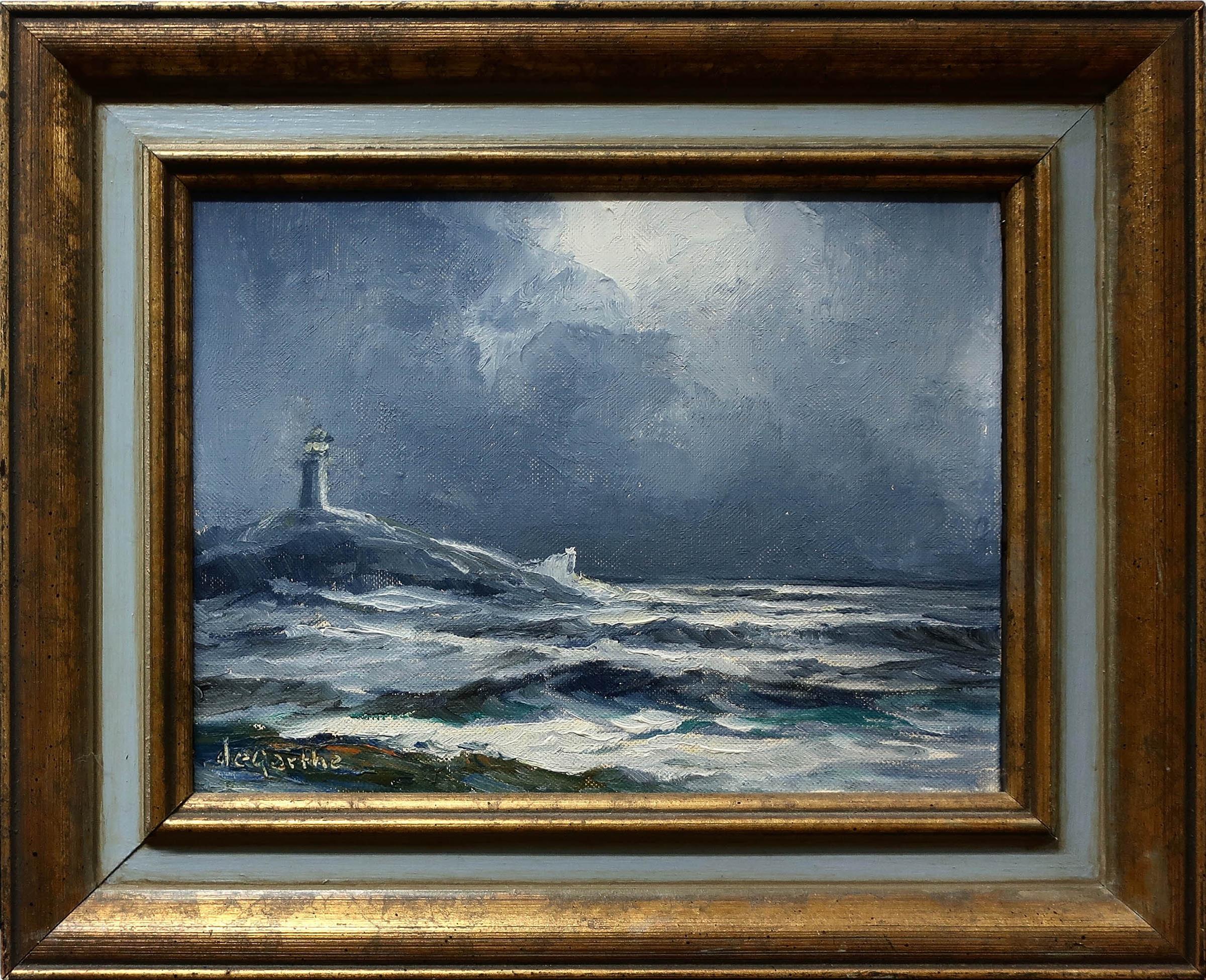 William Edward de Garthe (1907-1983) - Moonlight Over Peggy's Cove, Nova Scotia