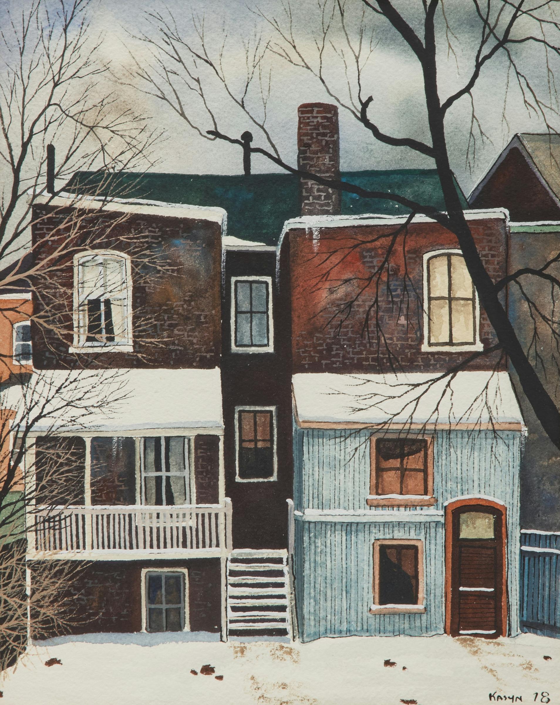 John Kasyn (1926-2008) - Old Houses on Sherbourne Street