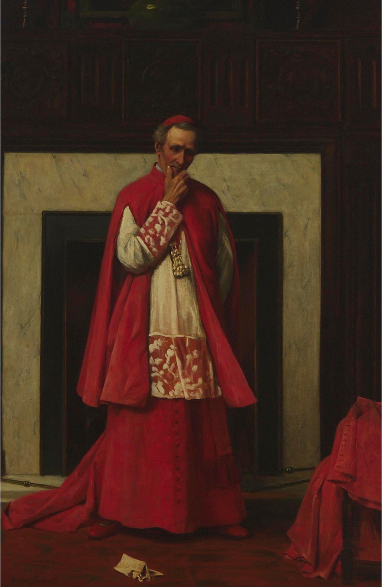 Walter Dendy Sadler (1854-1923) - The Cares Of The Cardinal, 1882