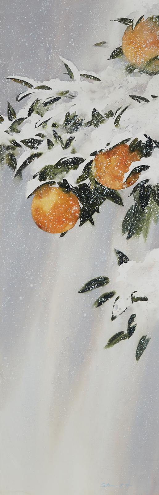 Joel Stewart (1959) - Fruit Branch Covered In Snow, 1997