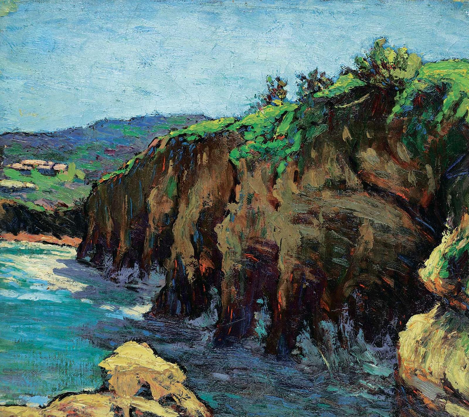 Florence Helena Mcgillivray (1864-1938) - Untitled - Coastal Cliffs