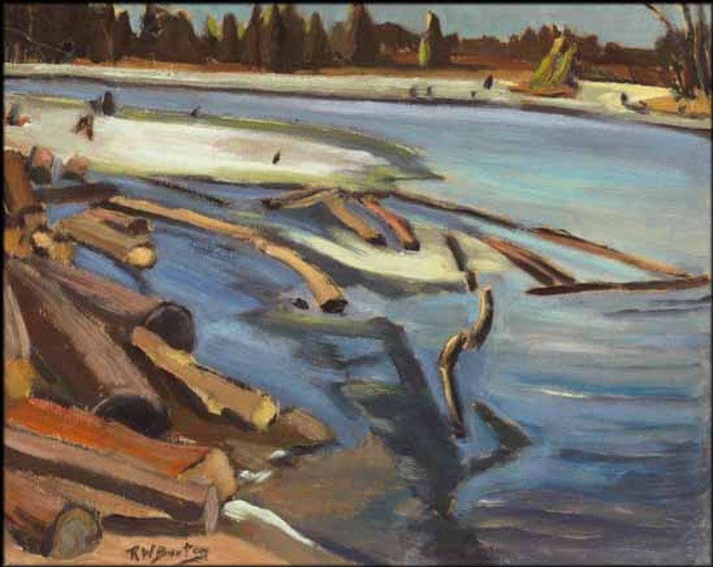 Ralph Wallace Burton (1905-1983) - Spring and Logs, Adam's Mill, Near Perth, Ont.