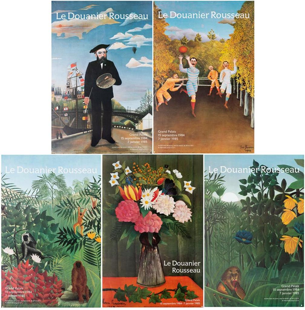 Henri Rousseau (1844-1910) - Five Posters for Le Douanier Rousseau at the Grand Palais