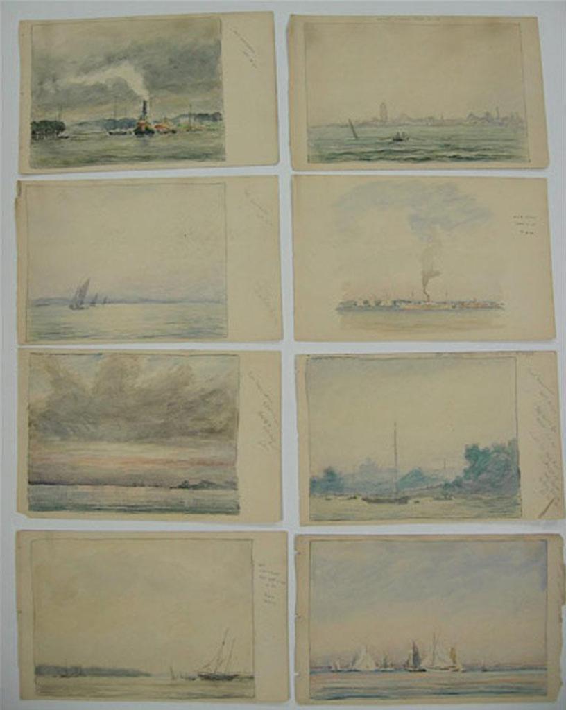 Reynolds Beal (1866-1951) - Sketchbook Studies Chronicalling Marine Activities In 1904