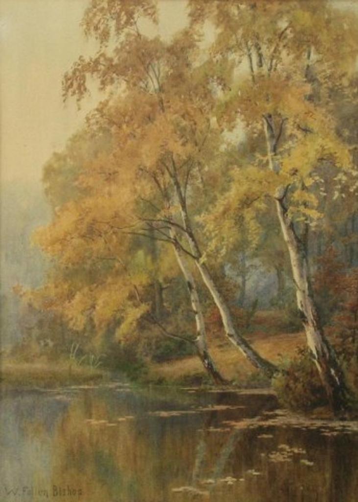 W. Follen Bishop (1856-1936) - Autumn Shoreline, watercolour,