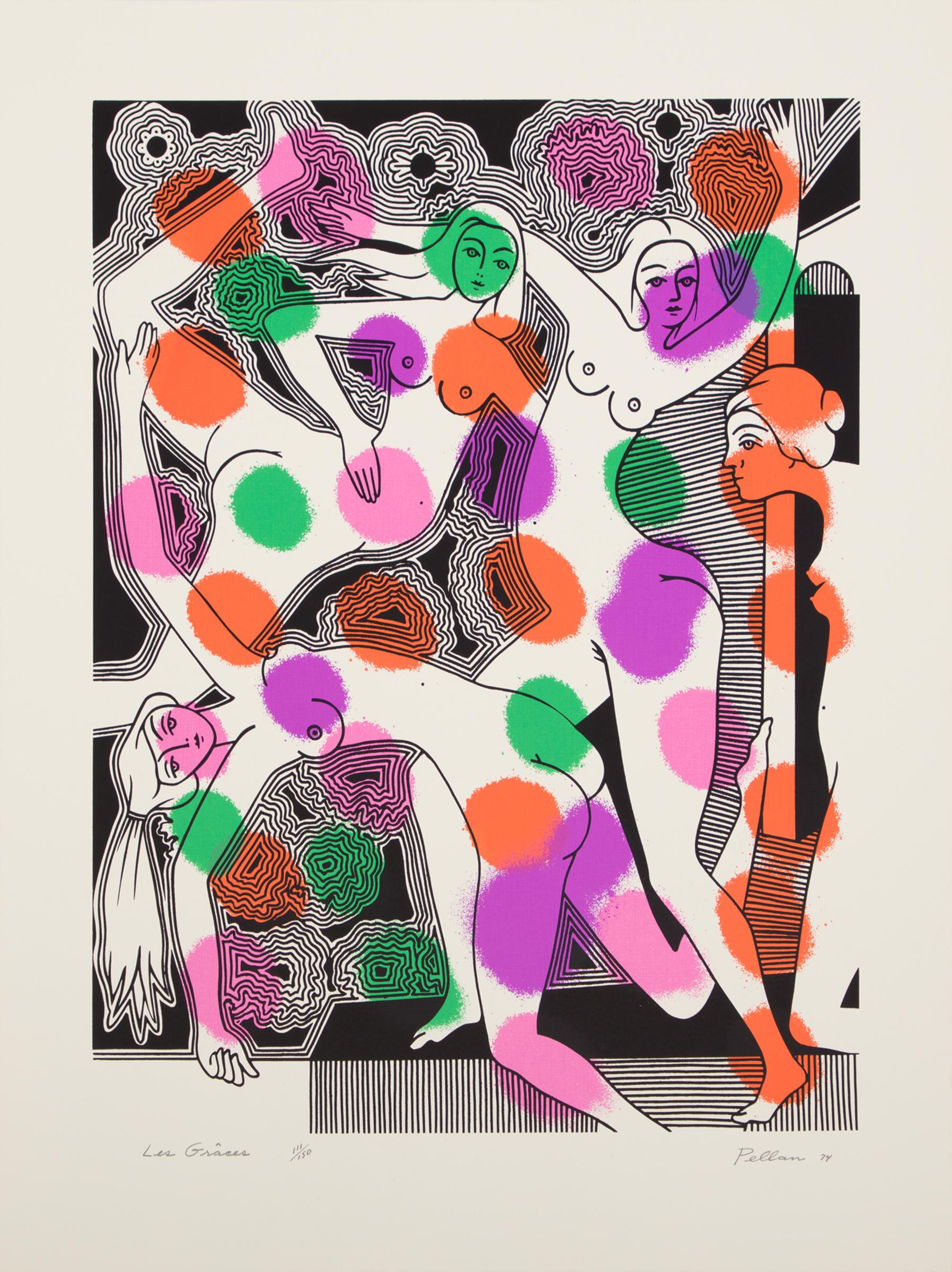Alfred Pellan (1906-1988) - Les grâces, 1974