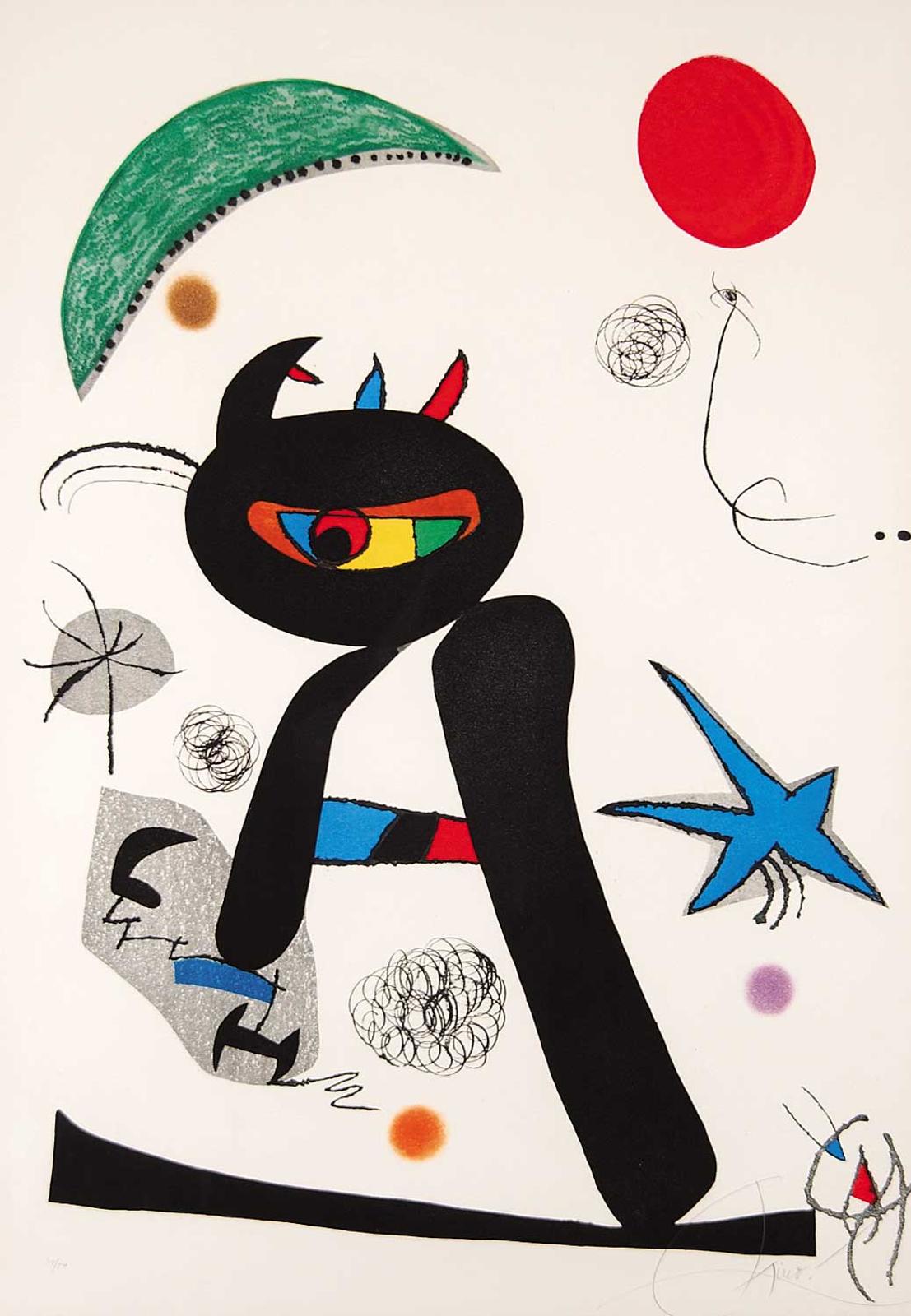 Joan Miró (1893-1983) - Barbare Dans La Neige  #44/50