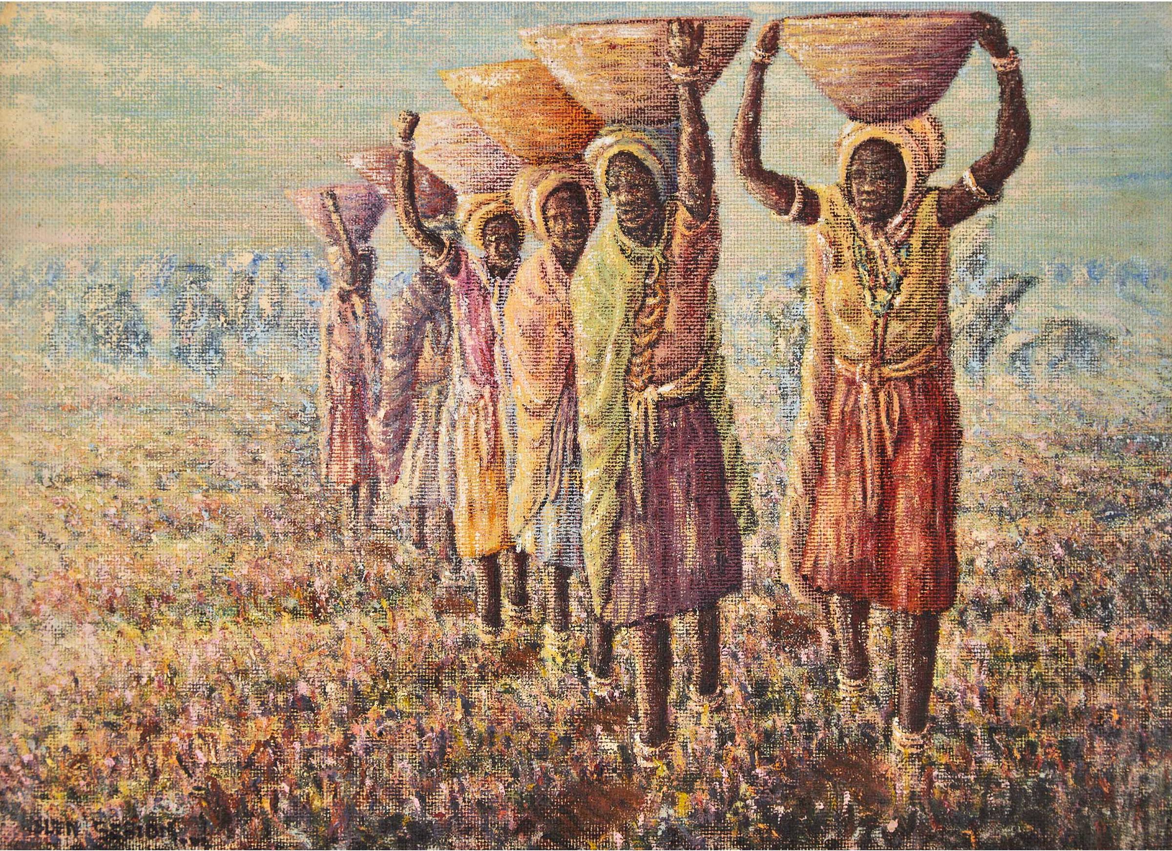 Helen (Mmakgabo Mapula) Sebidi - Carrying Food From The Lands Near Pietersburgh, 1982