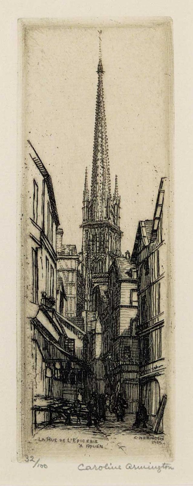 Caroline Helena Armington (1875-1939) - La Rue de L'Epicerie a Rouen  #32/100