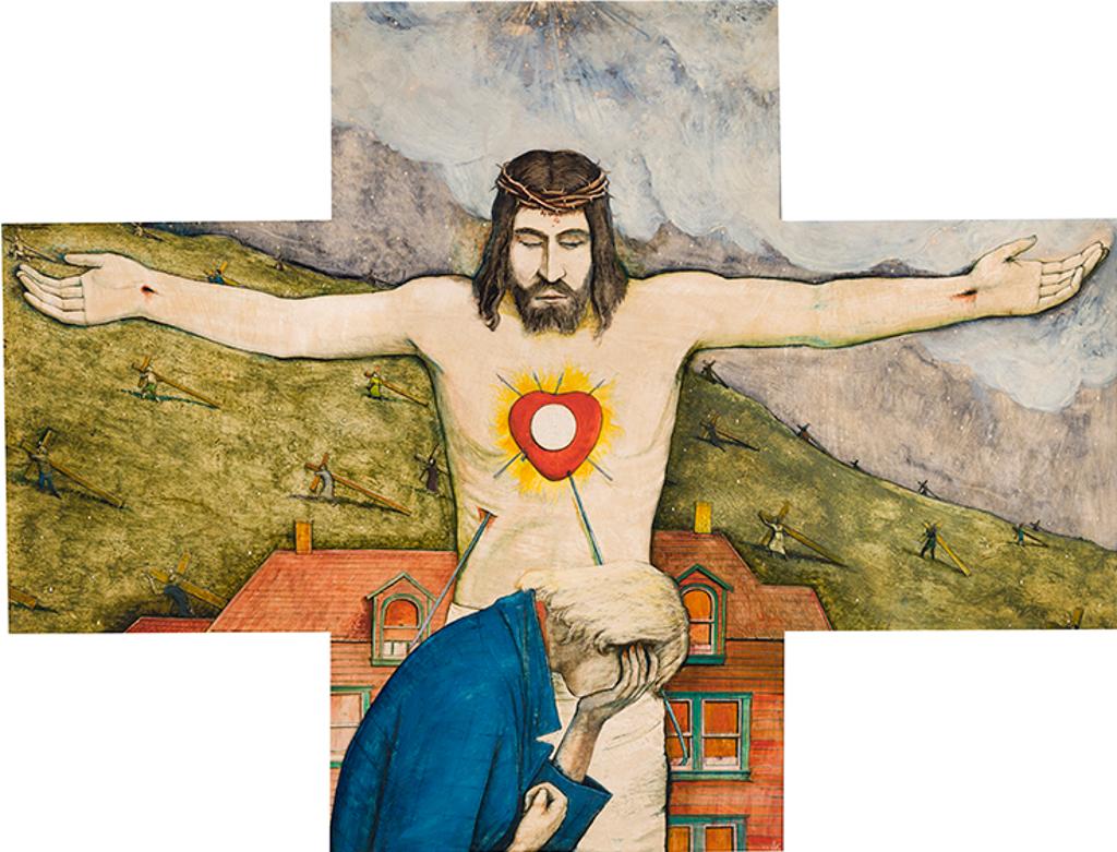 William Kurelek (1927-1977) - Christ and Woman