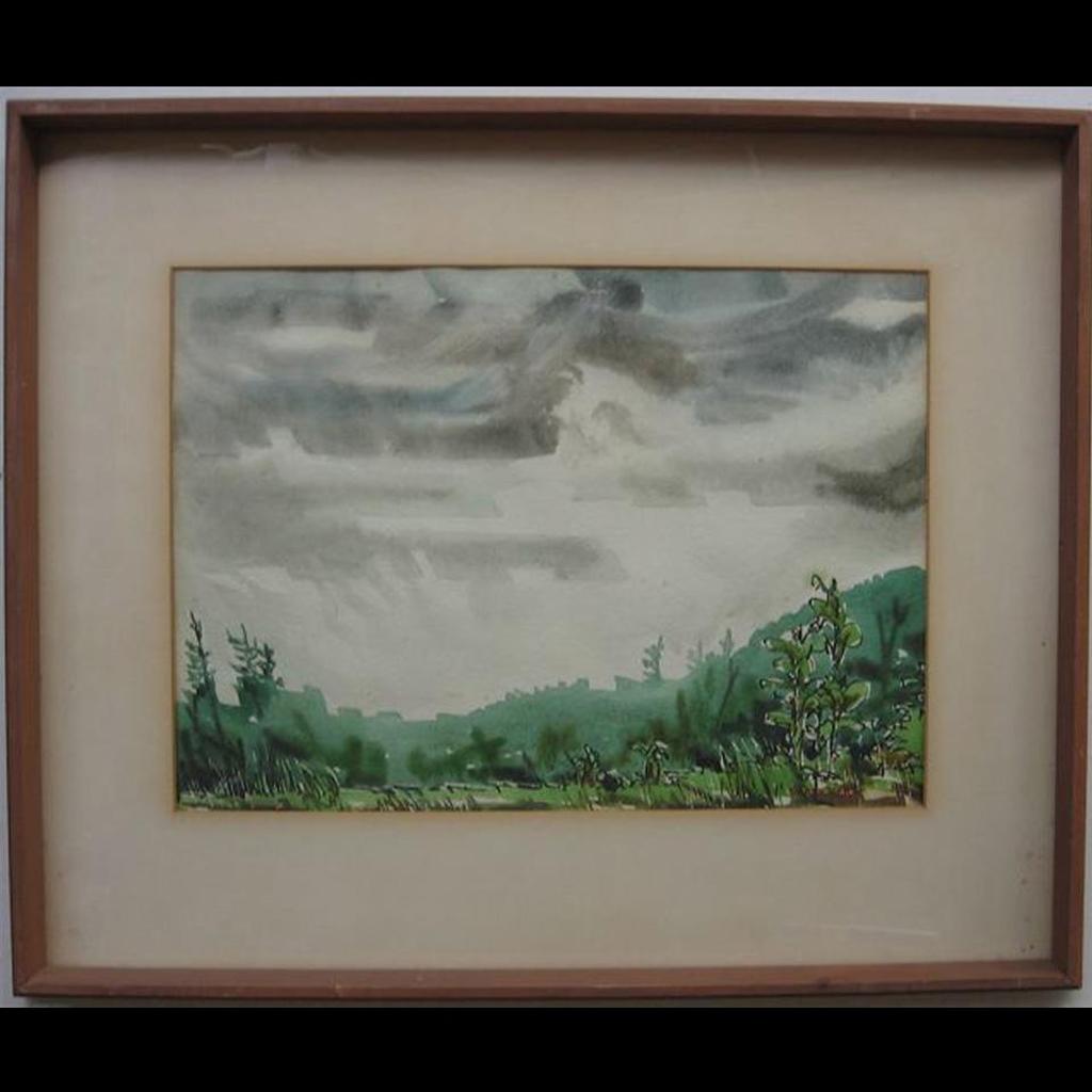 Earle William Barr (1933) - Troubled Sky; Swiss Alps; Limestone Georgian Bay, Ontario