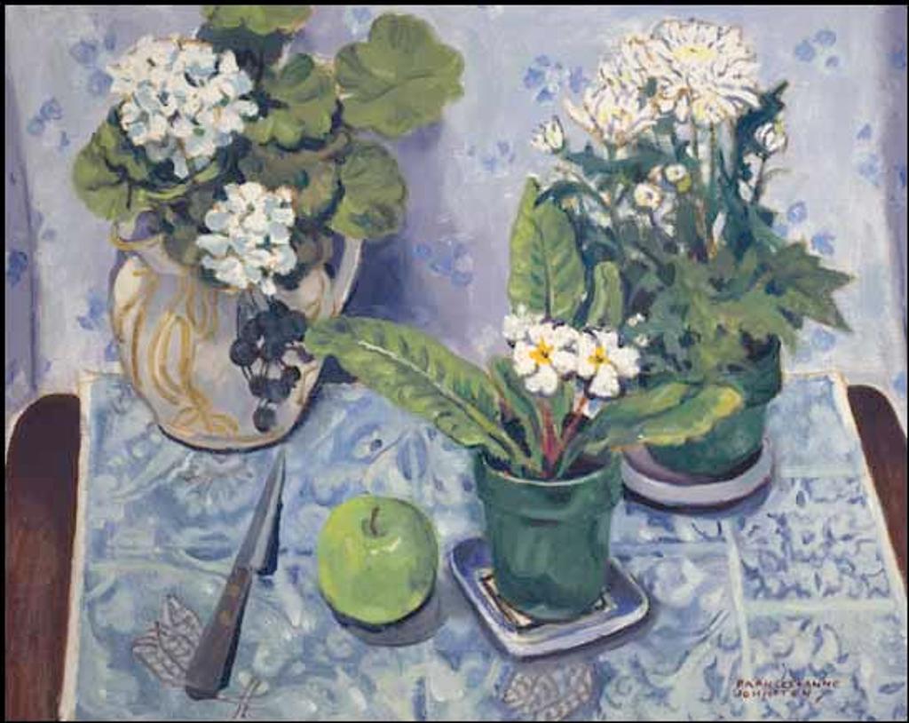 Frances Anne Johnston (1910-1987) - White Flowers with Apple