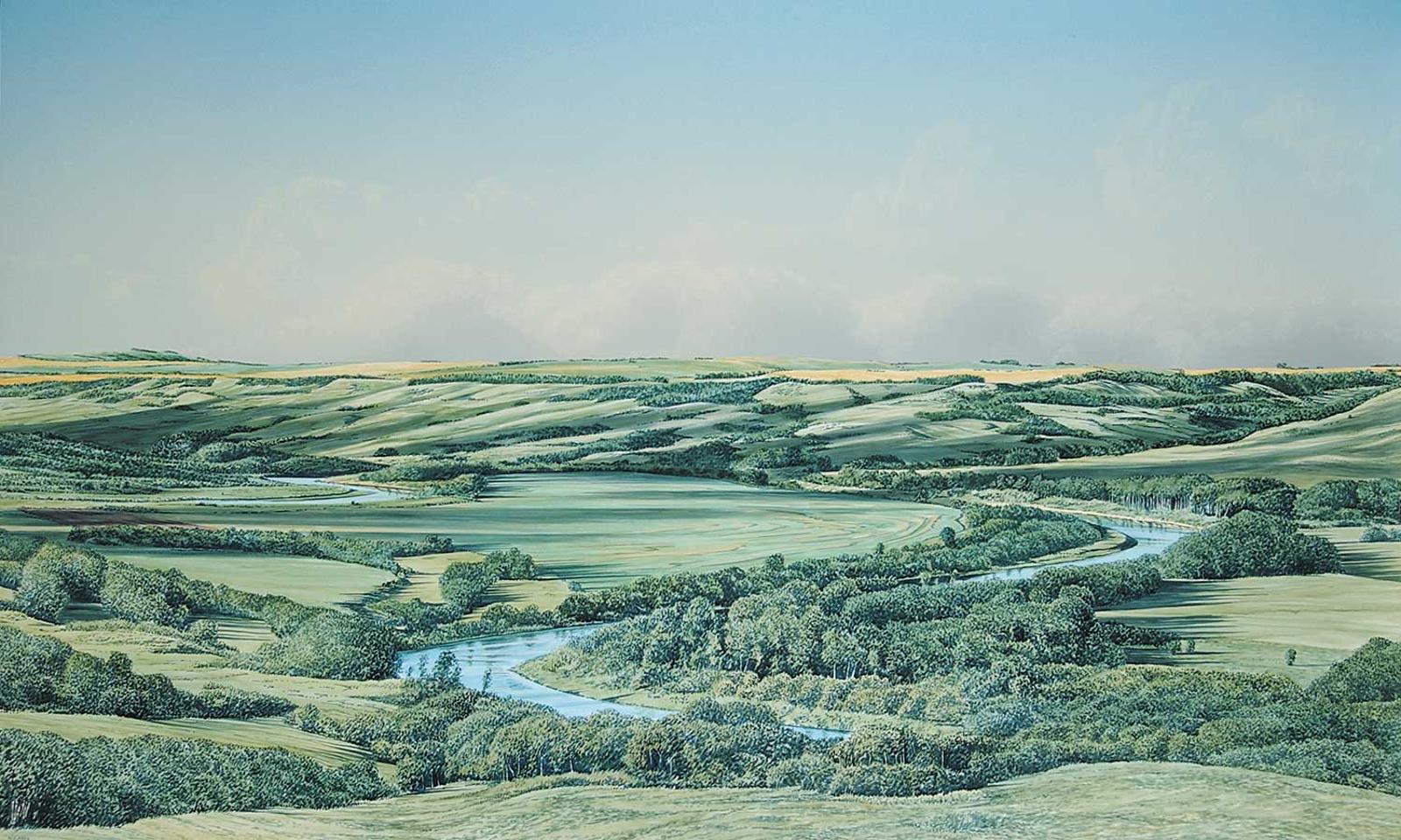 William H. (Bill) Webb (1940) - Battle River Valley from Above the Koroluk Slide