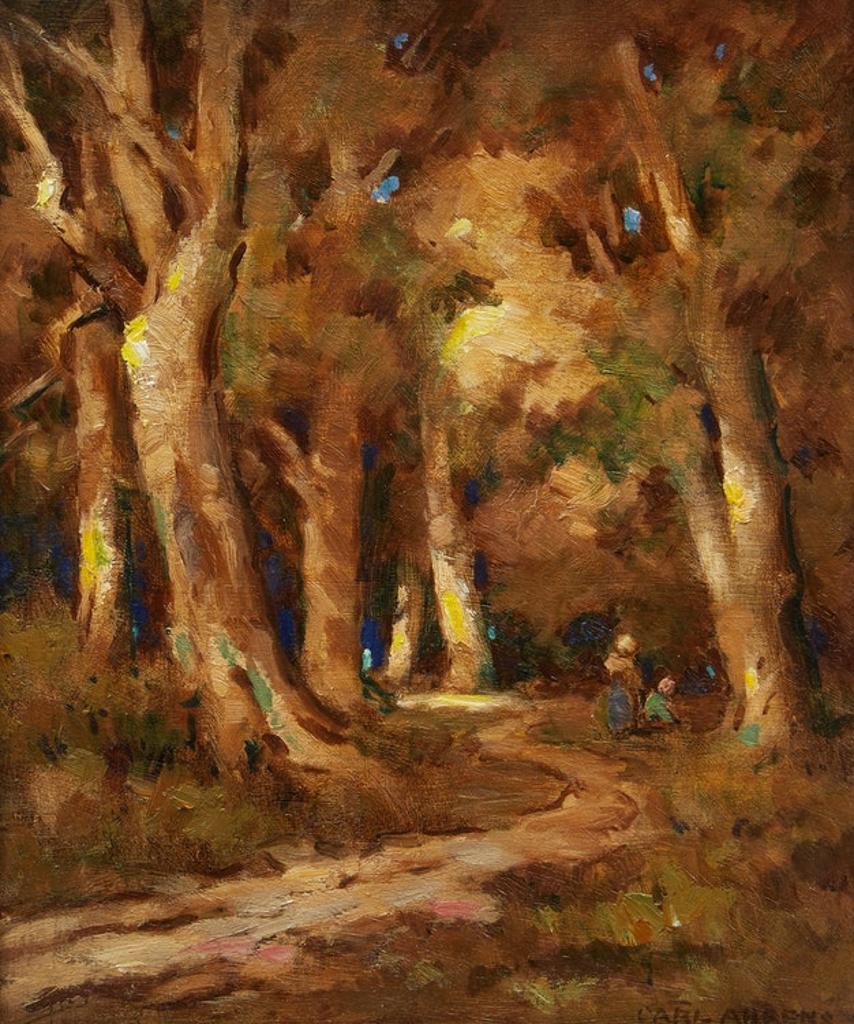 Carl Henry Von Ahrens (1863-1936) - Forest Path with Figures