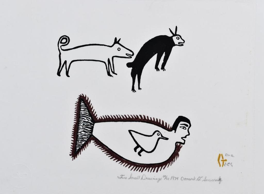 Jessie Oonark (1906-1985) - Two Small Drawings
