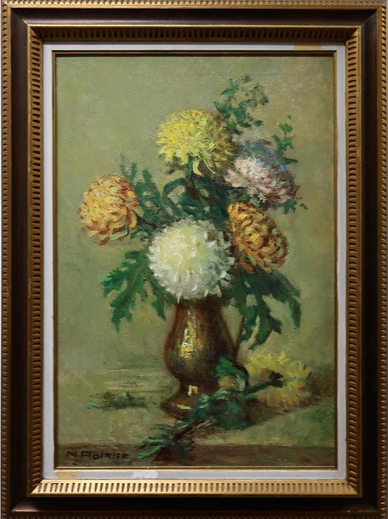 Narcisse Poirier (1883-1983) - Chrysanthemums In A Vase