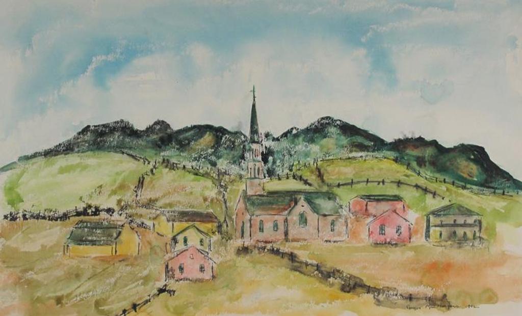 Gordon Robertson Macnamara (1910-2006) - Town Scene With Church; 1952