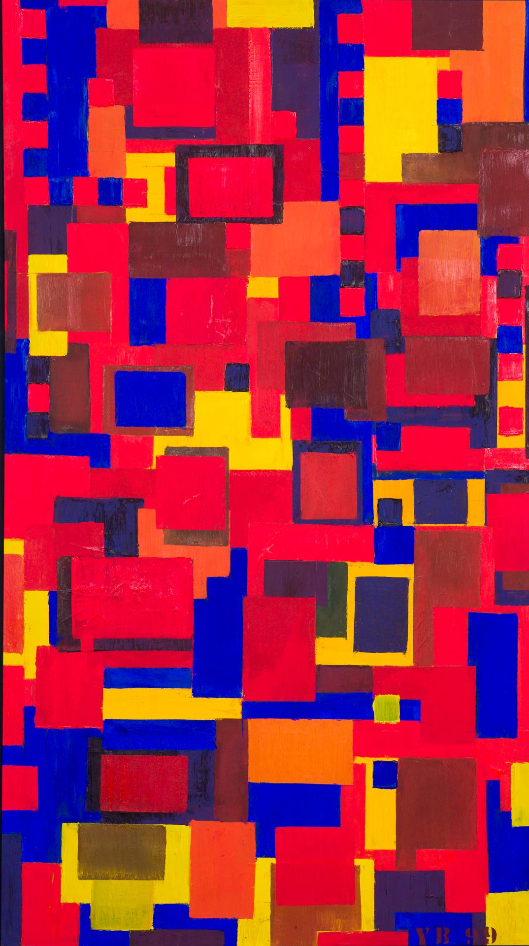 Yves Bouliane - Construction (rouge, jaune, bleu, brun), 1999