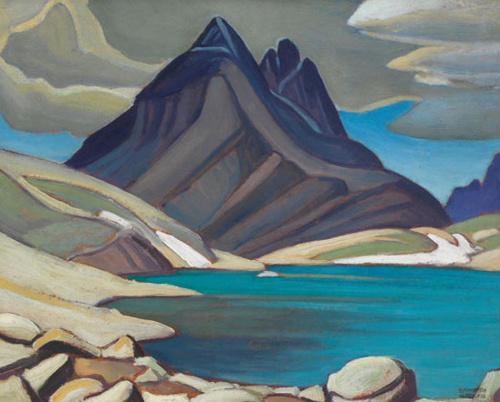 Lawren Stewart Harris (1885-1970) - Mount Odaray from Lake McArthur / Rocky Mountain Sketch CXXV