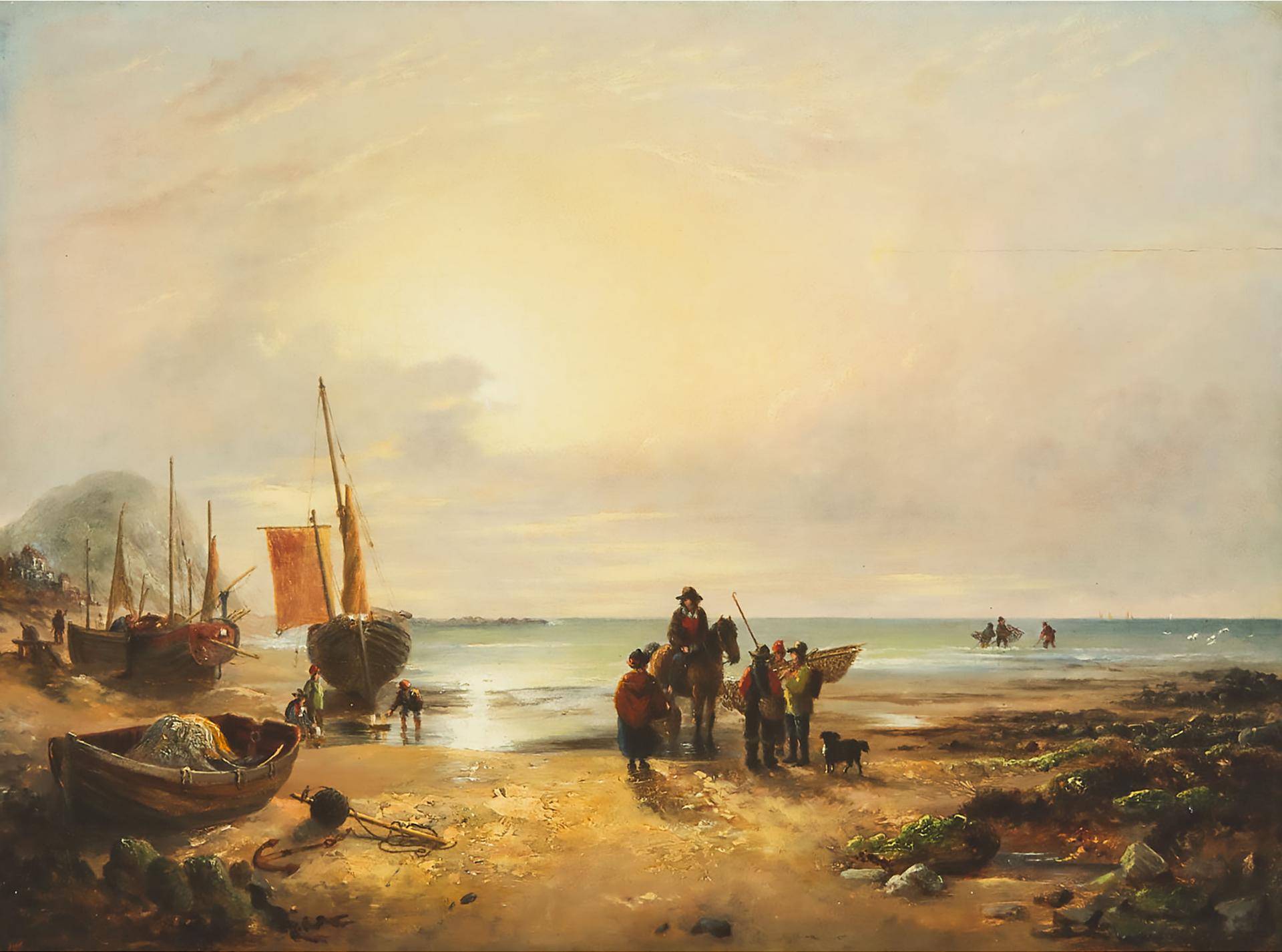 John Wilson Carmichael (1800-1868) - Scene At Hastings Beach