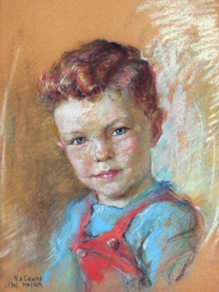 Nicholas (Nickola) de Grandmaison (1892-1978) - Portrait Of A Red-Haired Young Boy; 1946