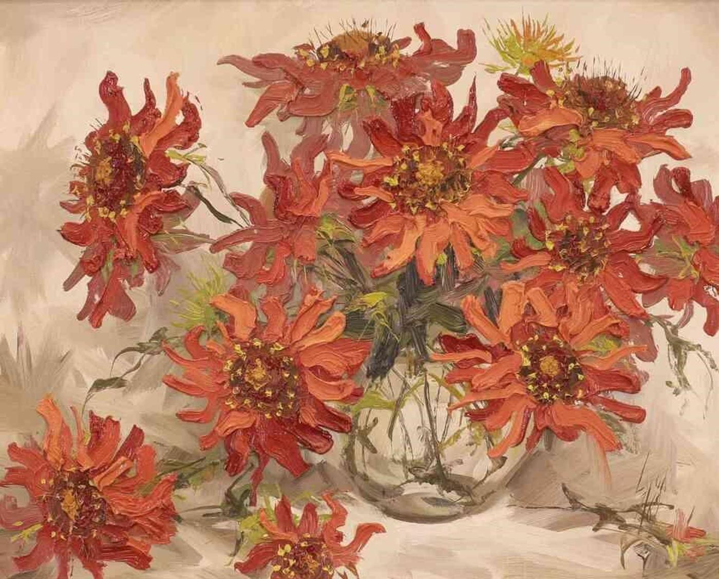 Harold Lloyd Lyon (1930-2020) - Chrysanthemums; 1969