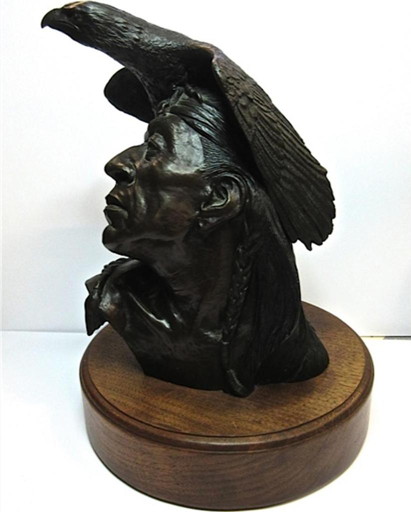 E. Kish - Native Man With Eagle