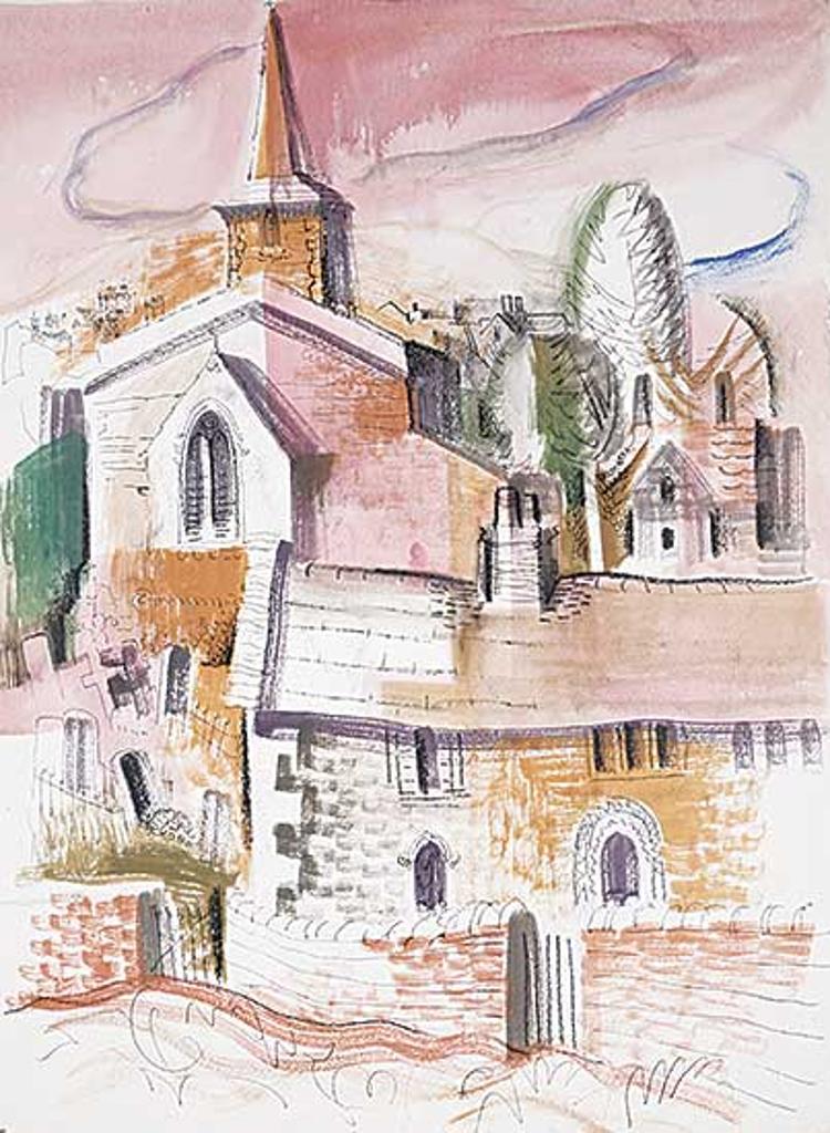 Henry George Glyde (1906-1998) - Untitled - Pastel Church