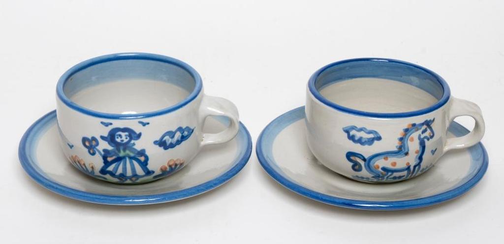 Mary Alice Hadley (1911-1965) - Two Cups with Saucers