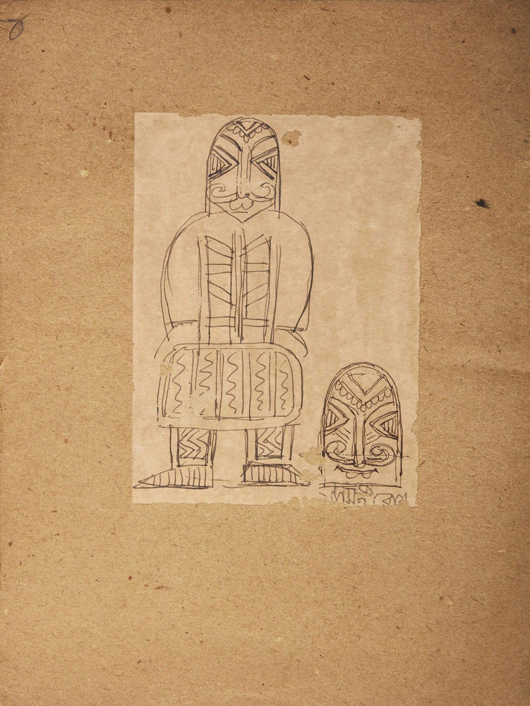 Jamini Roy (1887-1972) - Three Sketches