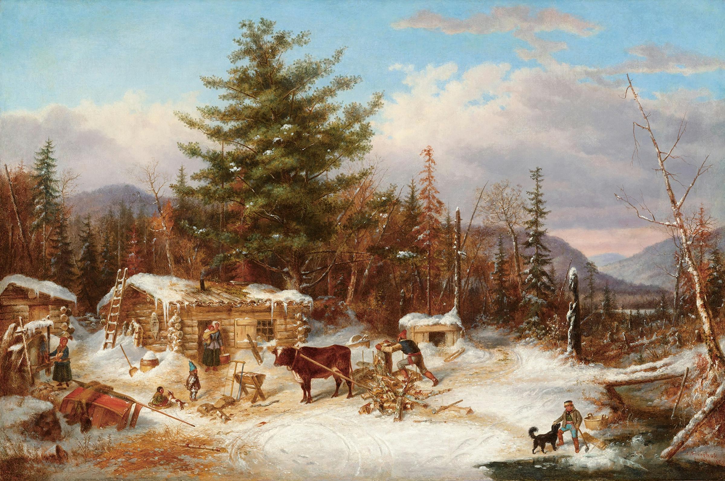 Cornelius David Krieghoff (1815-1872) - The Settler’s Log House