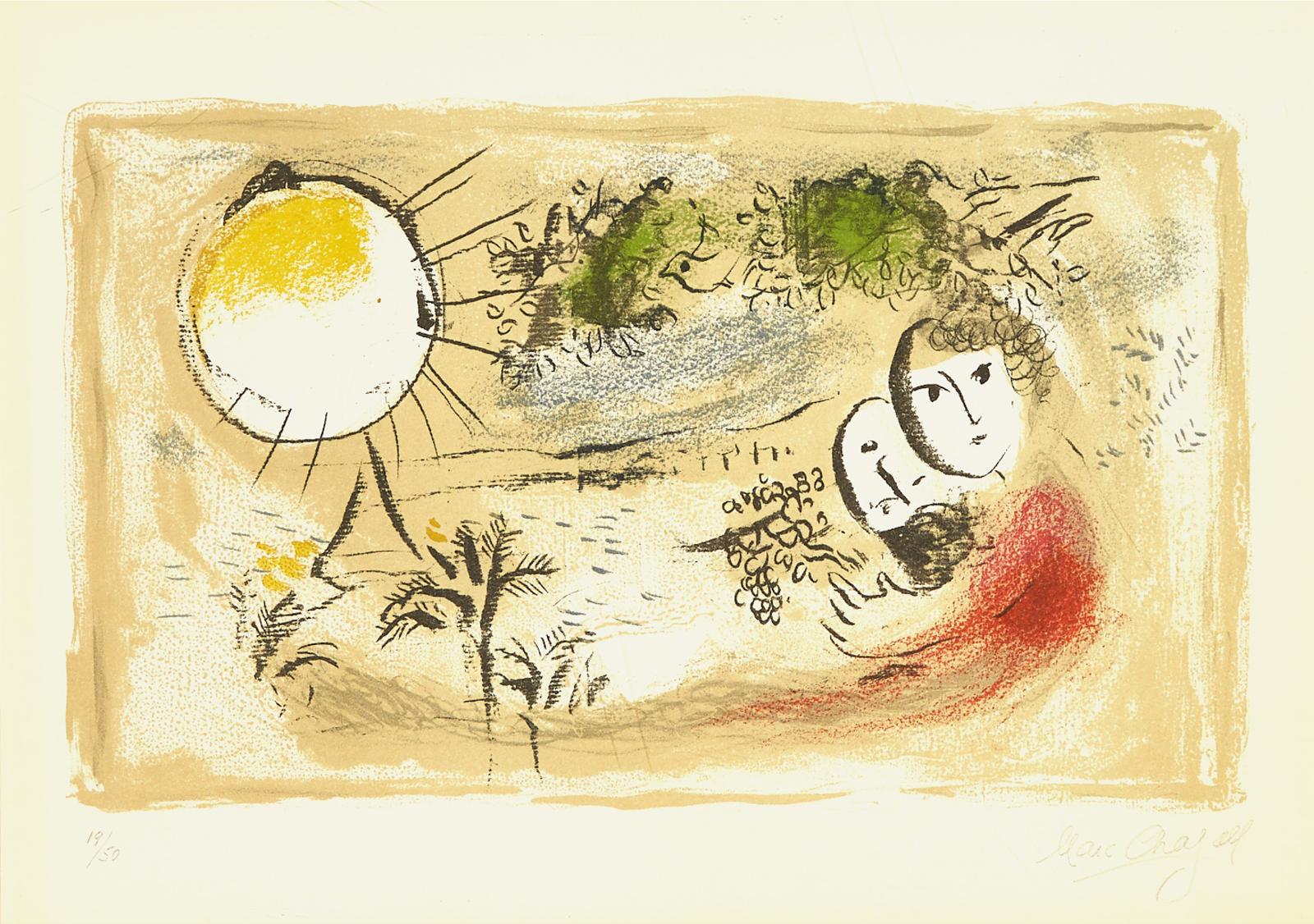 Marc Chagall (1887-1985) - LE REPOS, 1968 [MOURLOT, 555]