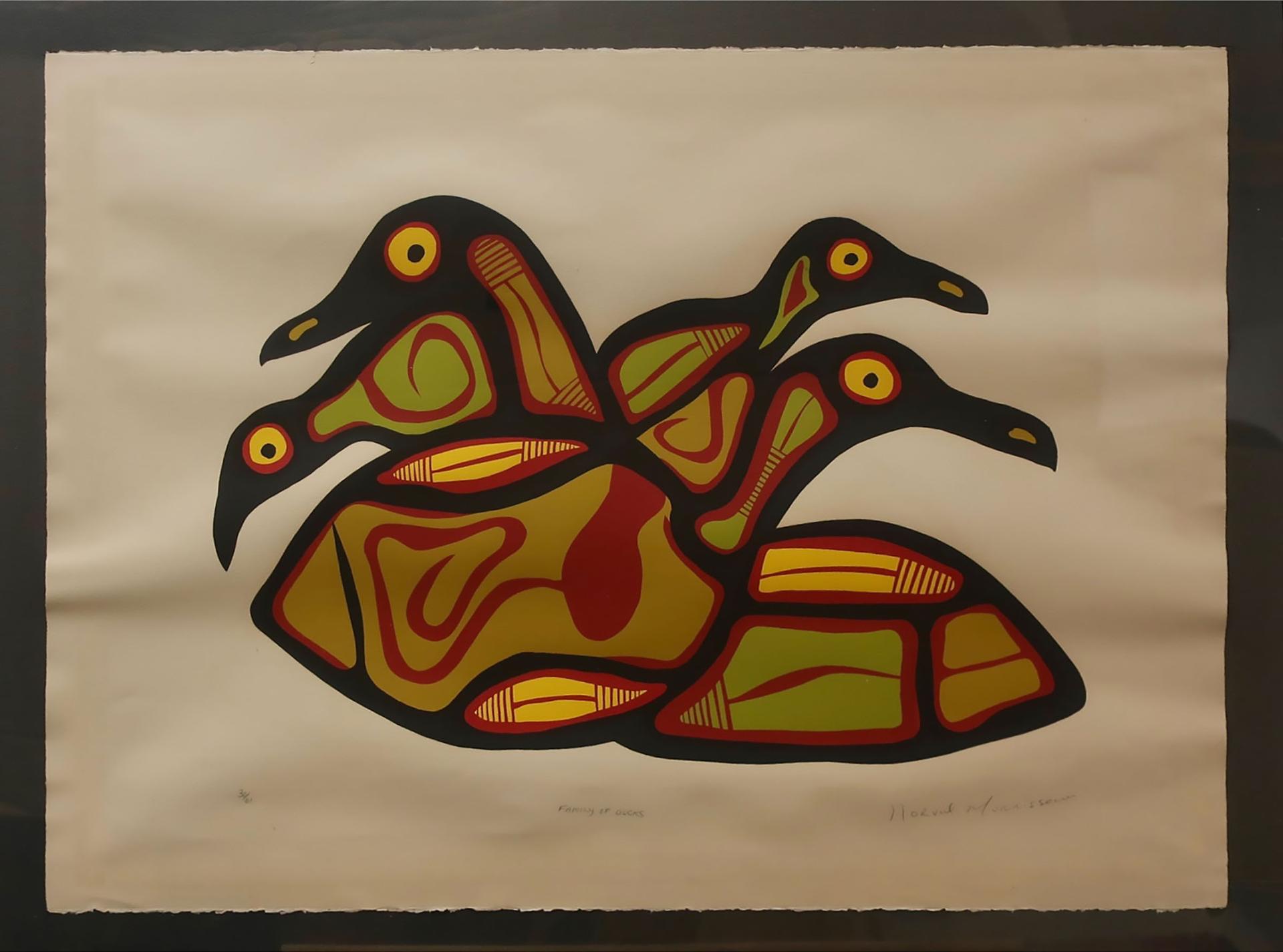 Norval H. Morrisseau (1931-2007) - Family Of Ducks