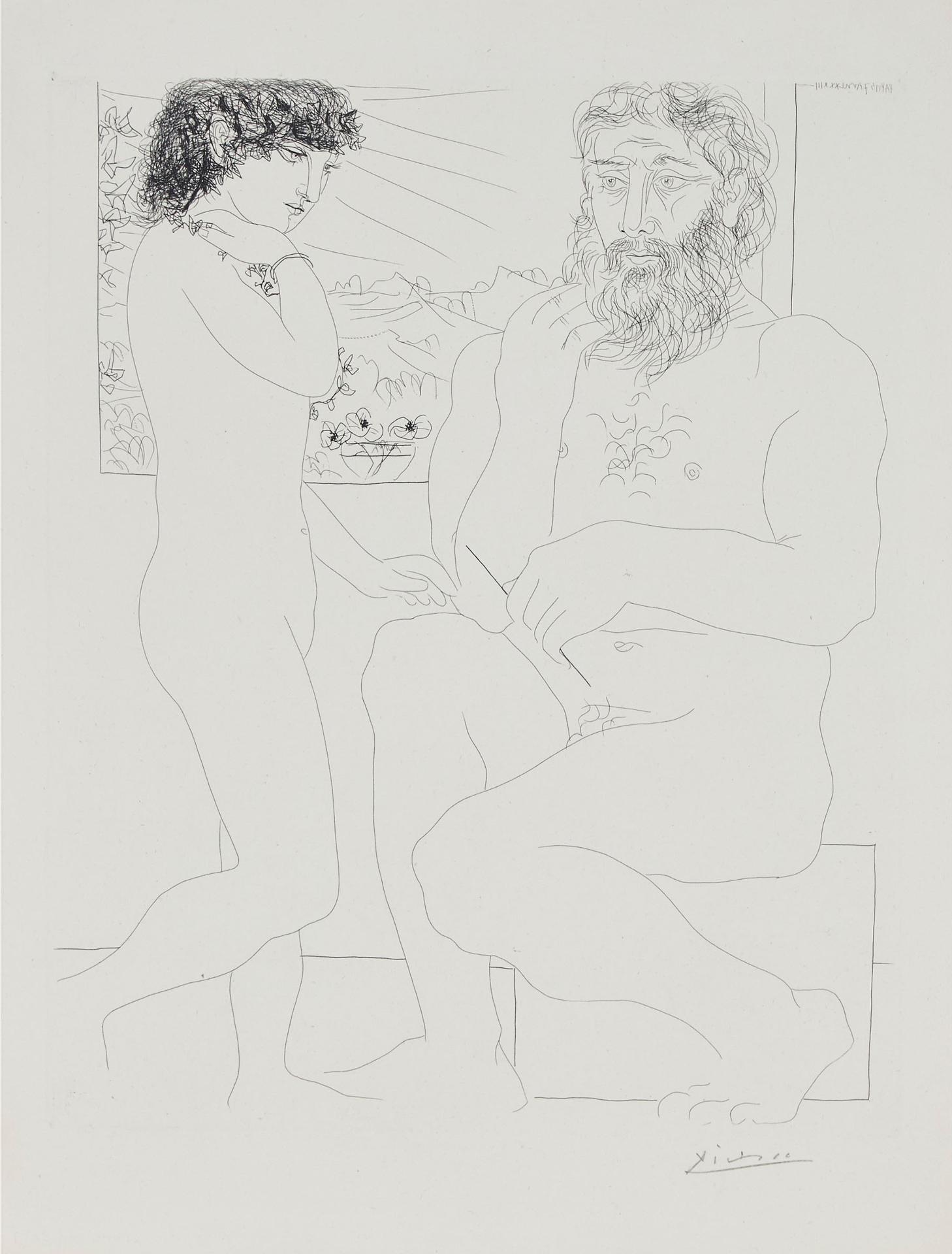 Pablo Ruiz Picasso (1881-1973) - Sculpteur Et Modèle Debout, From La Suite Vollard, 1933-1939 [b. 177; Ba. 330]