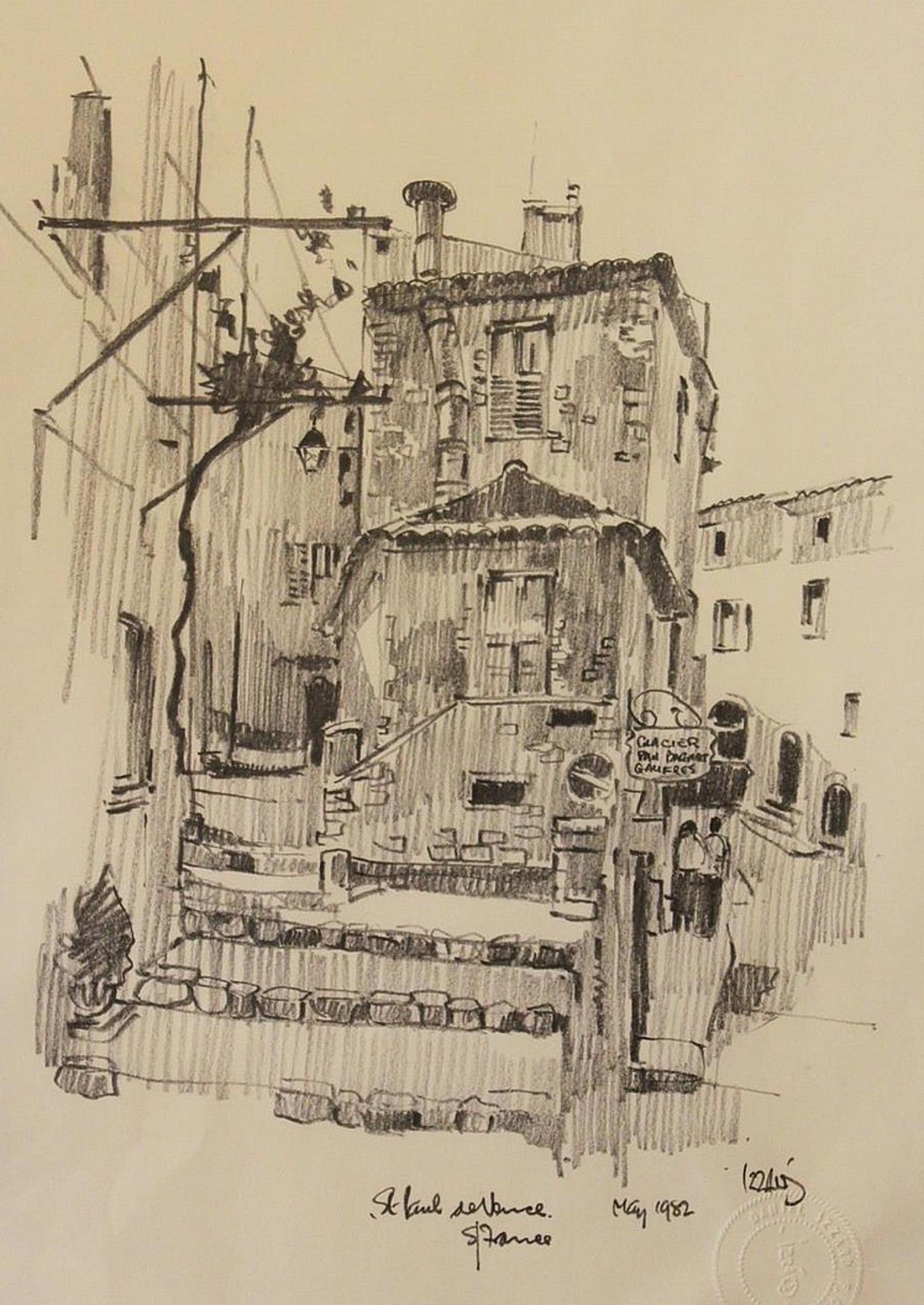 Daniel J. Izzard (1923-2007) - graphite on paper