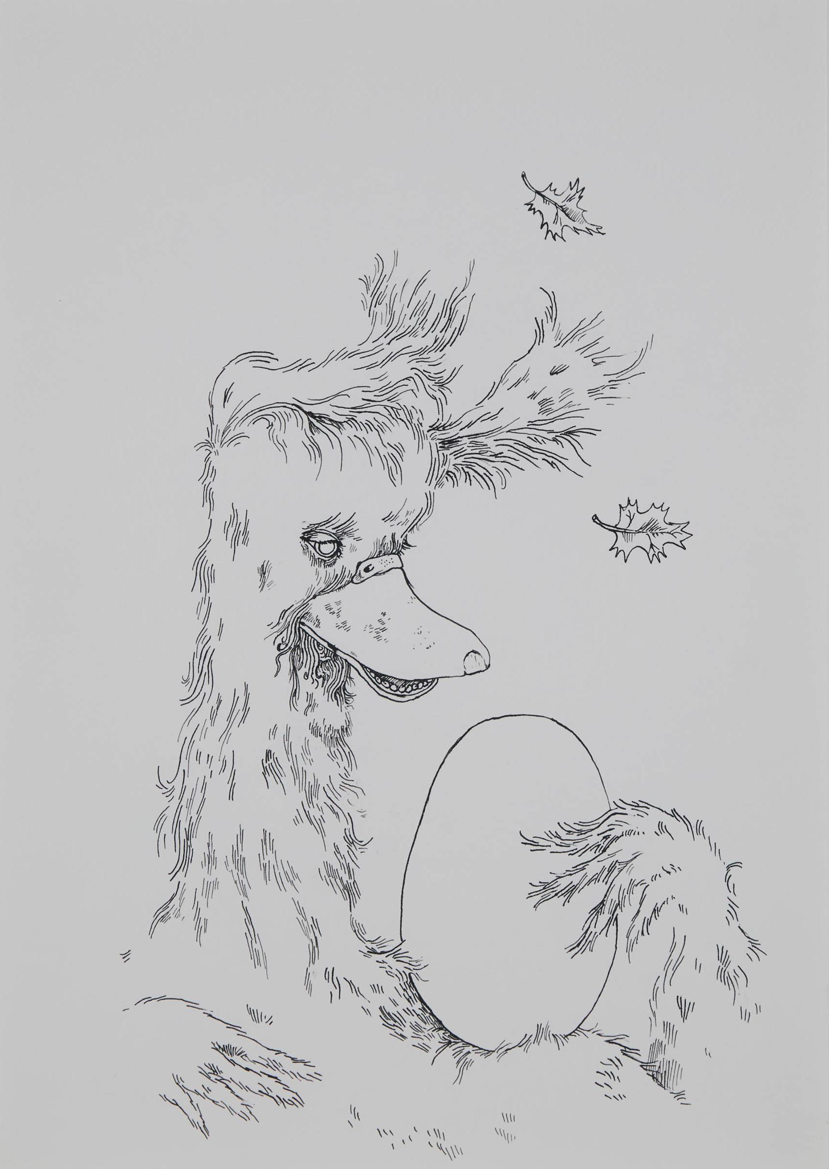 André Ethier - Untitled (Duck Holding An Egg)