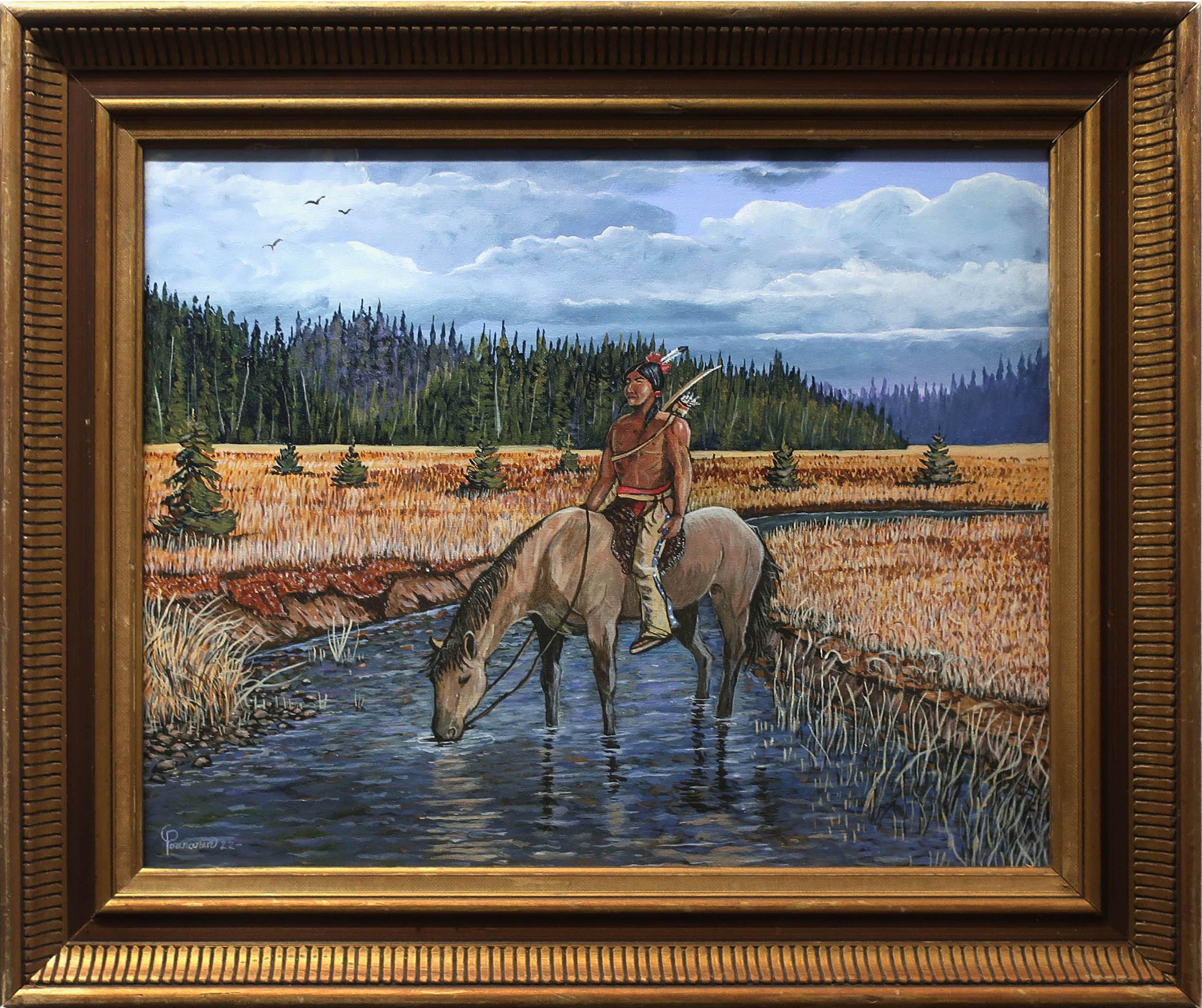 Robert Paananen (1934) - Just A Boy, But Already A Warrior (A Member Of The Cree Plains Tribe, C.1880s)