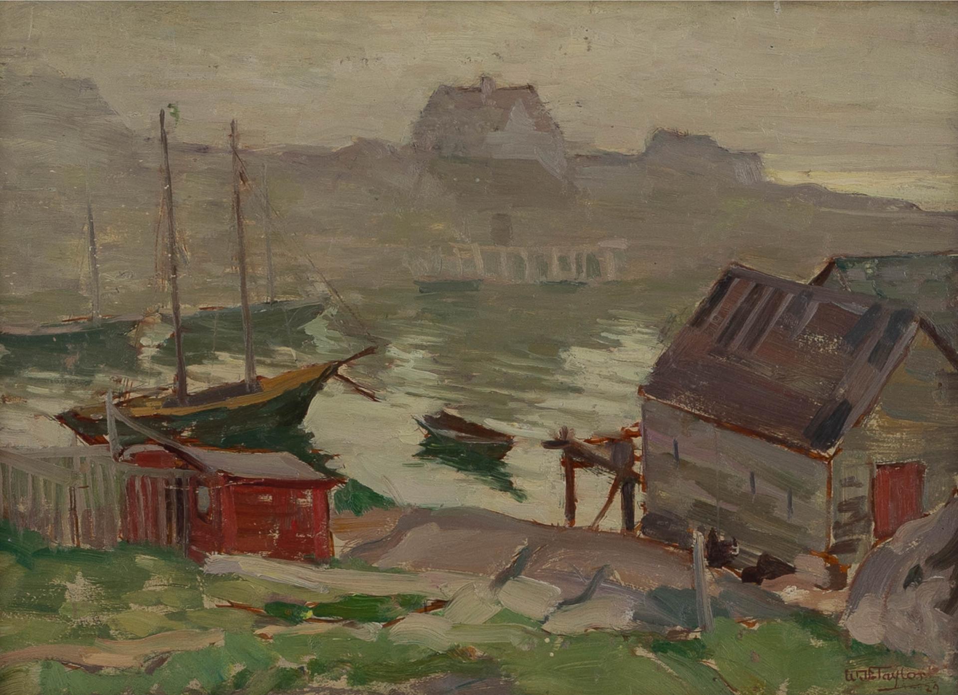 William Hughes Taylor (1891-1960) - Harbour, Lifting Fog, Peggy's Cove N.S, 1929