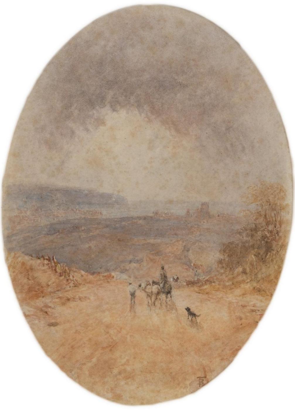 Myles Birket Foster (1825-1899) - Figures and Horses on a Road