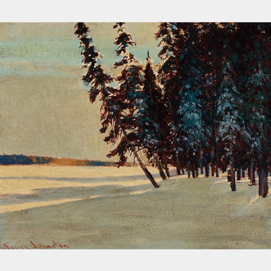 Frank (Franz) Hans Johnston (1888-1949) - Lengthening Shadows, Late Afternoon, Onoman Lake Near Tashota Gold Fields, Mar. 1937