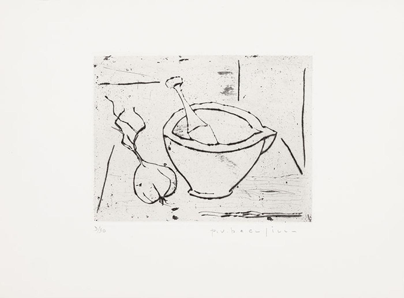 Paul Vanier Beaulieu (1910-1996) - Nature morte au mortier et pilon
