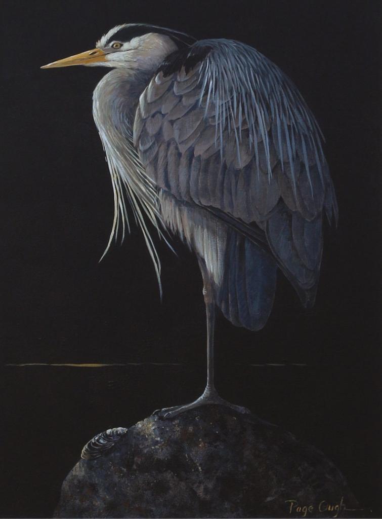 Page Ough (1946) - Great Blue Heron; 2008