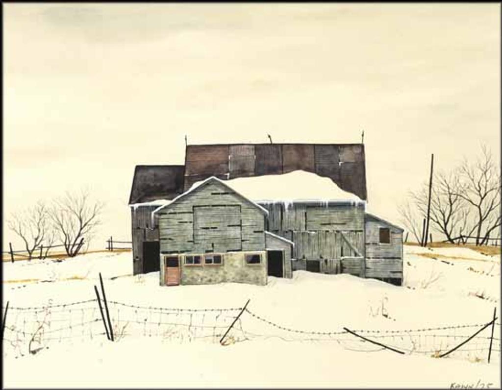 John Kasyn (1926-2008) - Barn in Winter