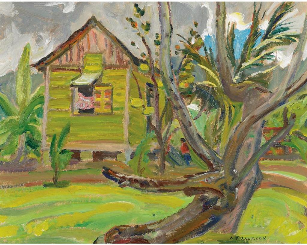 Alexander Young (A. Y.) Jackson (1882-1974) - Negro Home, Tobago, 1956