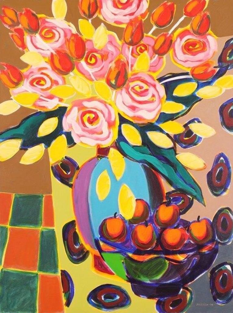 Nixie Barton (1958) - Pink Flowers Blue Vase; 1994