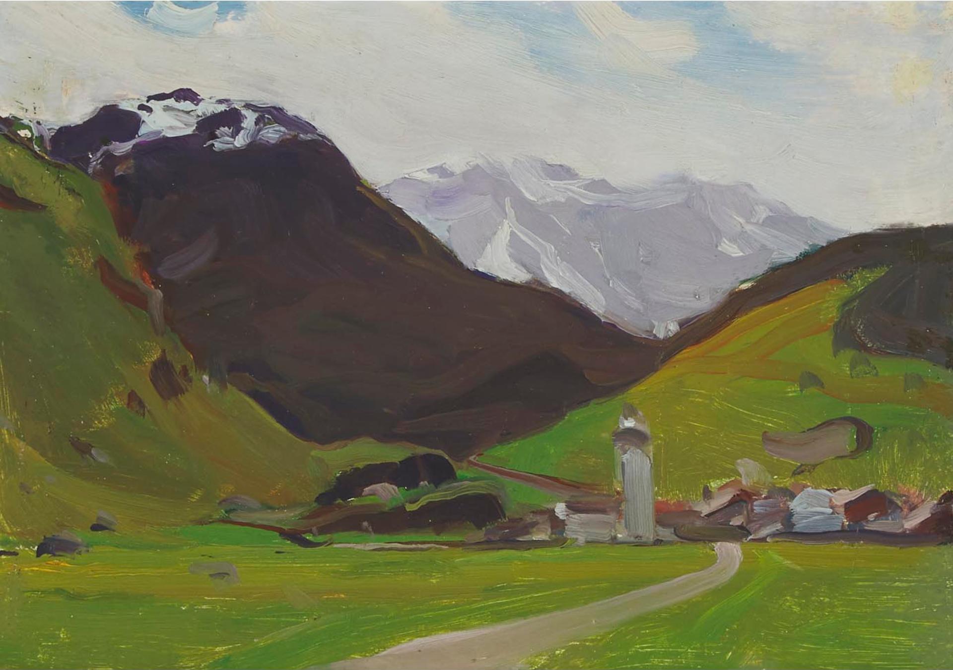 Clarence Alphonse Gagnon (1881-1942) - Tinzen (Grisons), Suisse, 1927