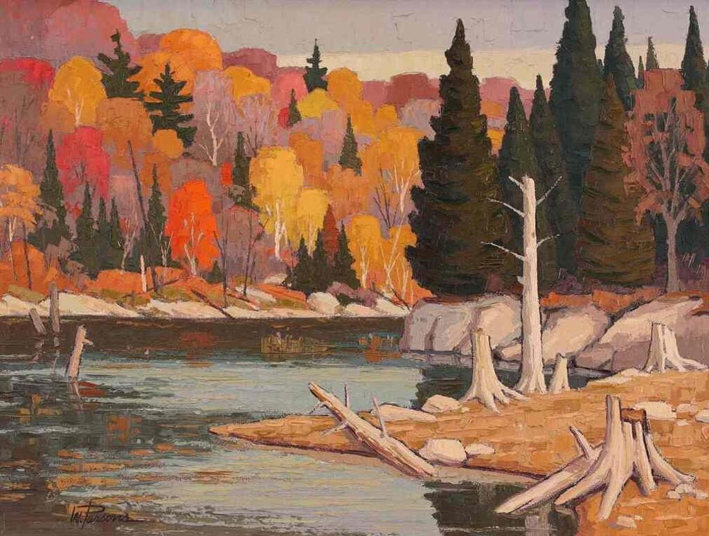 William (Bill) Parsons (1909-1982) - Autumn Colour, Big Hawk Lake (October, Haliburton); 1975