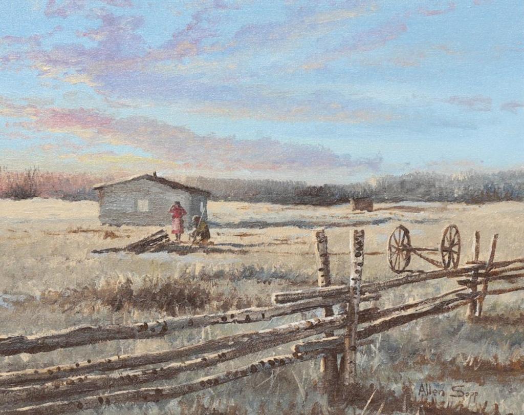 Allen Fredrick Sapp (1929-2015) - Chopping Wood For Axe Handle; 1974
