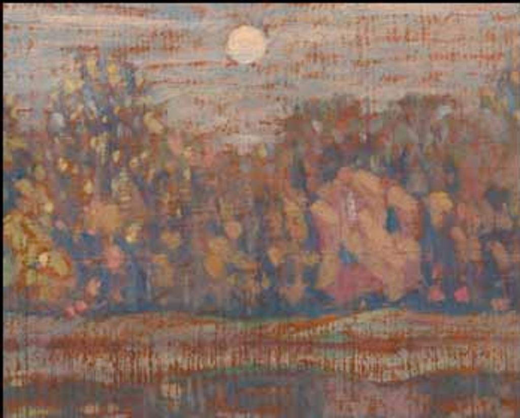 Alexander Young (A. Y.) Jackson (1882-1974) - Moonrise in October in the North
