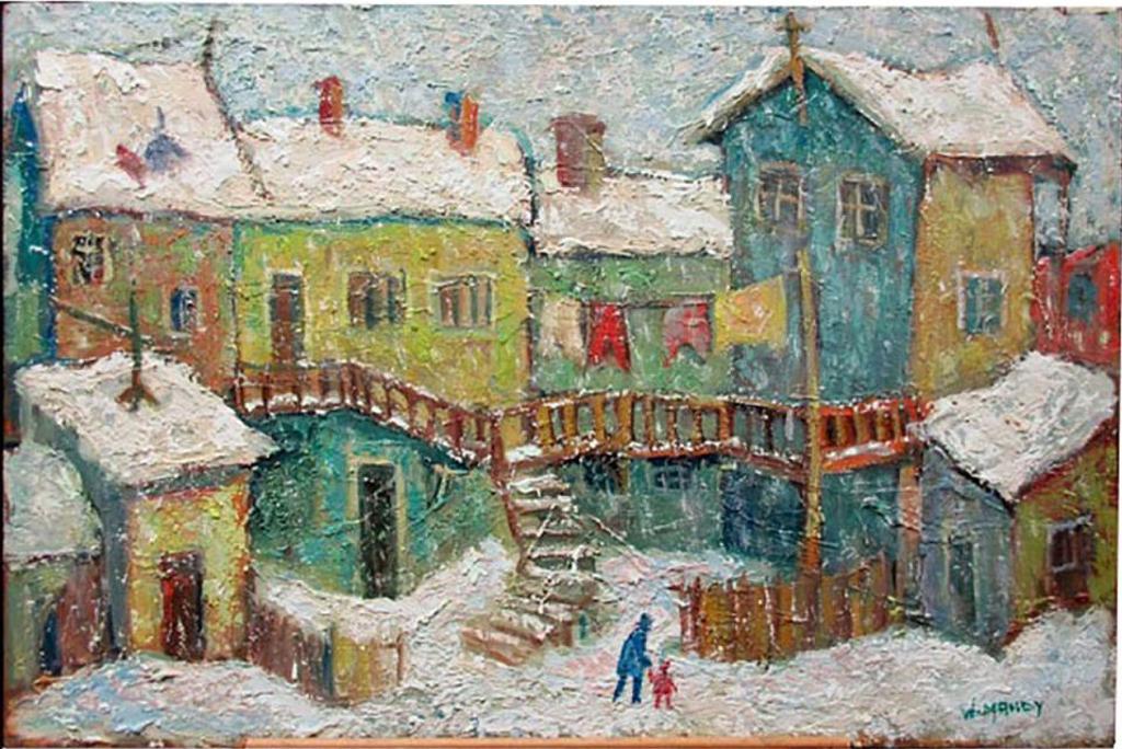 Wadie El Mahdy (1921-2001) - Winter Scene (Quebec Houses)